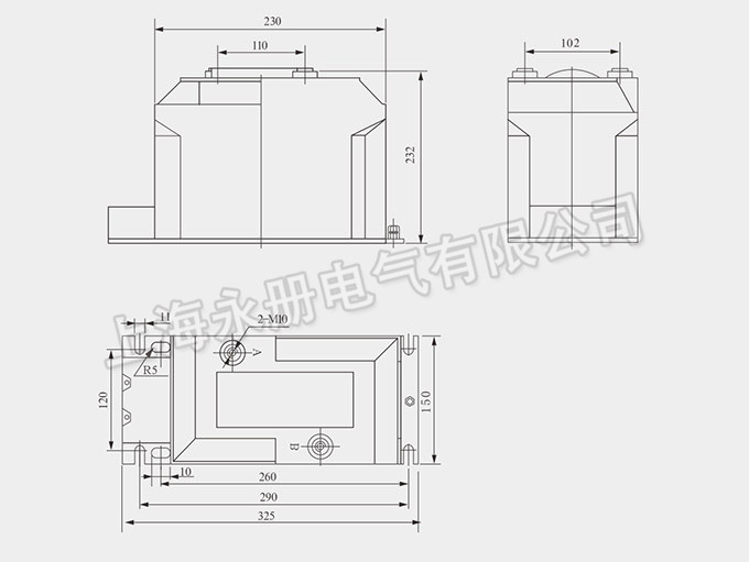 LDZ10-3、6、10電壓互感器的外形尺寸